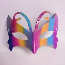 厂家直销 彩虹小美女平头小蝴蝶面具威尼斯表演派对生日舞会面具