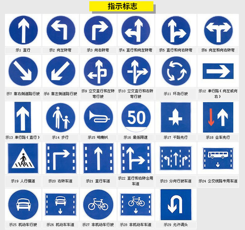 人行道标志cdn-db07指路标志牌 道路led交通标识牌警示牌_交通安全