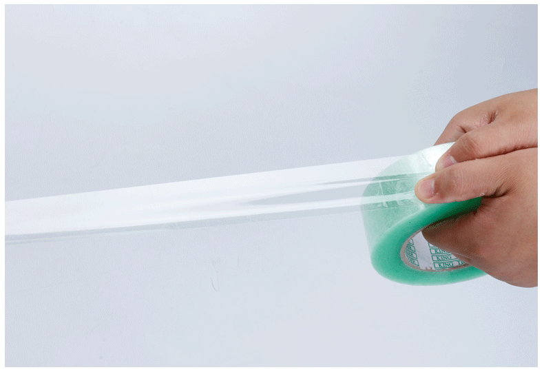 厂家直销透明打包胶带4.5cm 精选淘宝封箱胶带绿色小卷高粘强胶