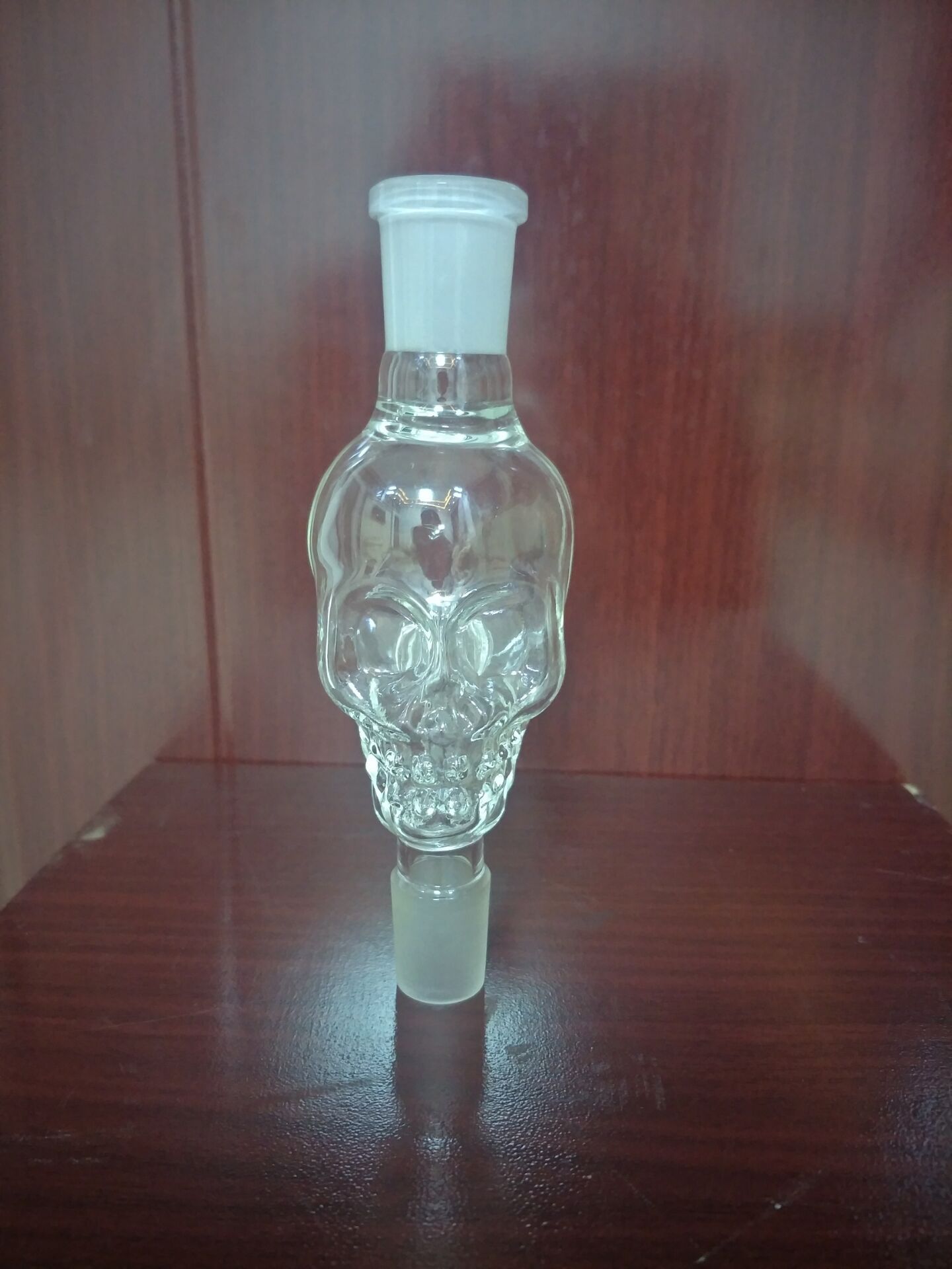 玻璃烟枪配件 骷髅头机油器 玻璃烟斗配件 透明玻璃烟斗定做