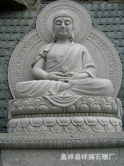 供应石雕大日如来菩萨 石材雕刻不动明王菩萨像