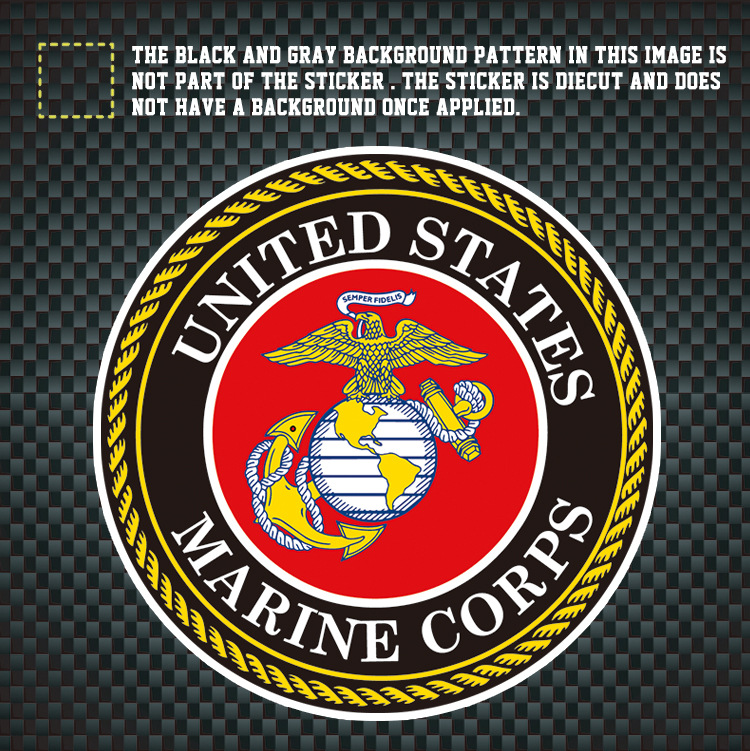 美国海*军陆战队车贴贴纸 marine corps usmc seal decal sticker