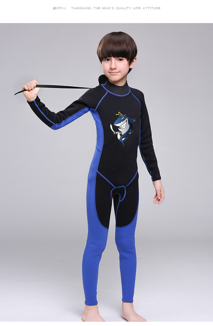 新款2mm儿童潜水服防寒保暖儿童泳衣防晒连体潜水服儿童泳装