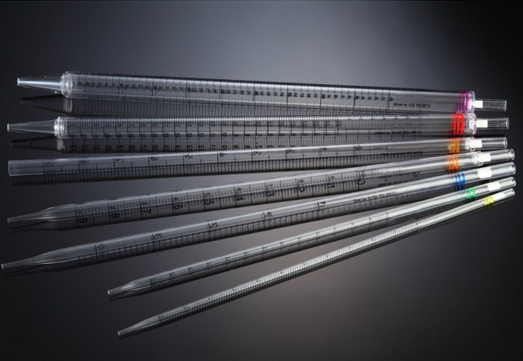 sanifico移液管10ml血清移液管带标识环灭菌塑料刻度移液管血清管