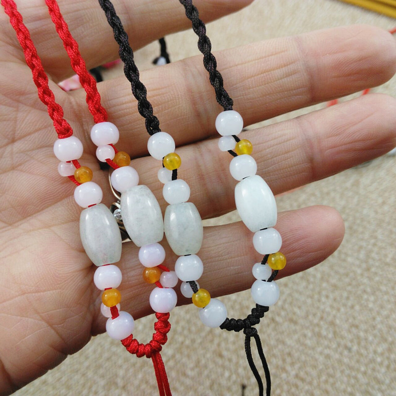 玉珠项链绳 手工编织翡翠玉石佩玉坠吊坠挂绳项链绳男女挂绳