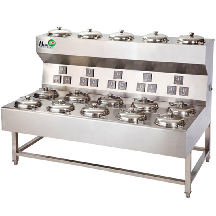 煲乐煲仔饭机全自动智能商用锡纸专用煲仔炉10头全不锈钢单列双层