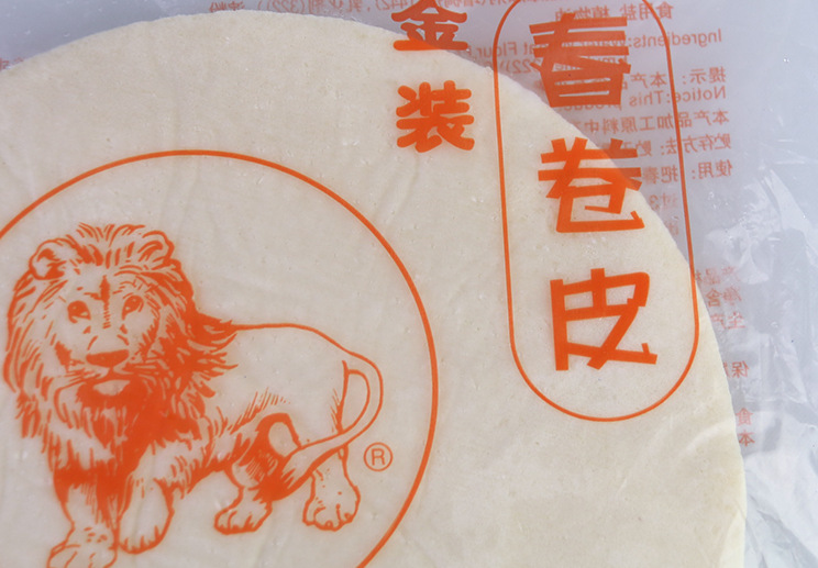 春卷皮 狮牌金装 春卷皮 600g 直径21.5cm 冷冻保存 40-42片左右