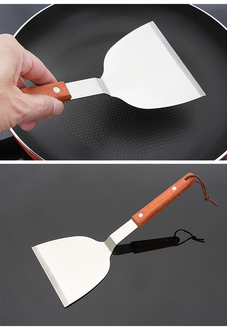 大号铁板烧料理牛排煎铲锅铲 酒店用品披萨铲子不锈钢煎饼铲