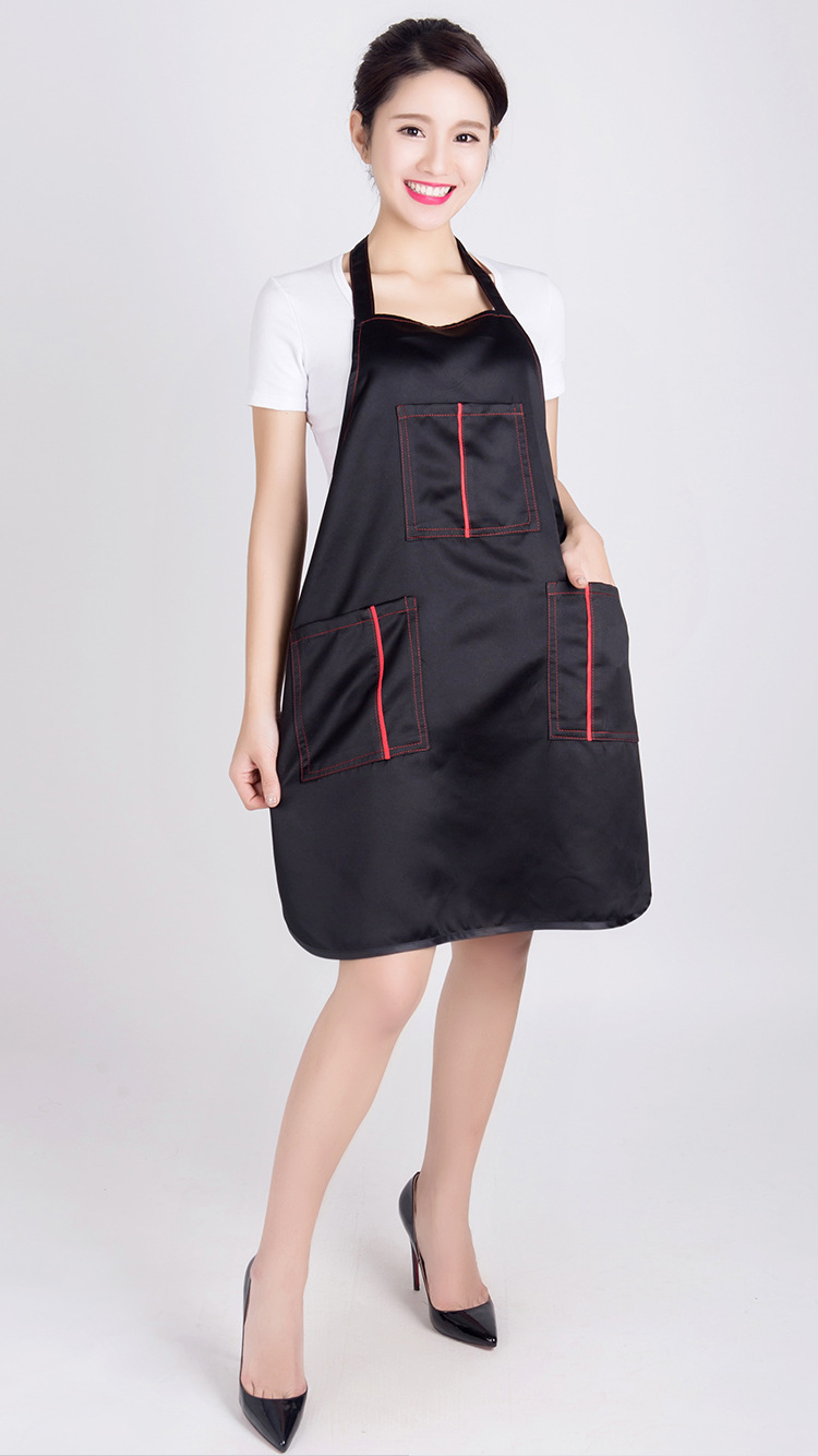 厂家包邮理发店美发围裙助理工服洗头焗油小工服美容美发美甲围裙