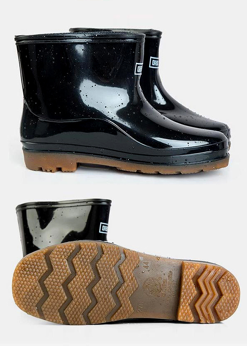 正品回力雨鞋男士矮筒防滑耐油酸碱牛筋底雨靴厨房鞋养殖用防护鞋