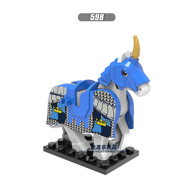 欣宏x0158中古战马拼装积木儿童益智玩具外贸爆款opp袋装