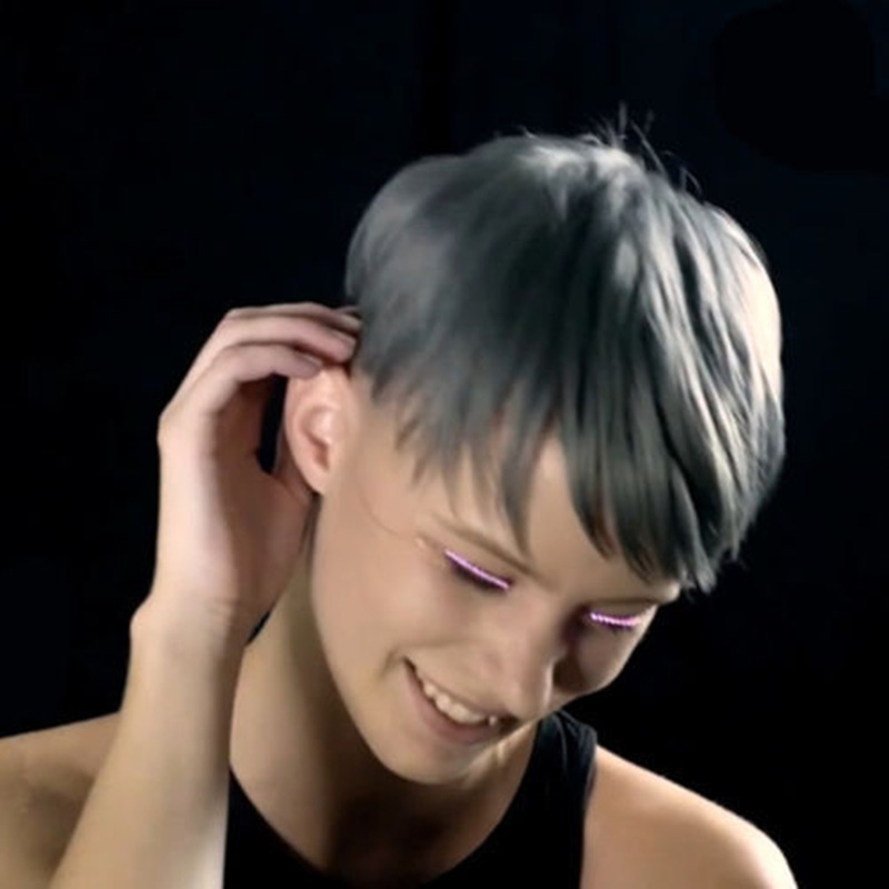 欧美夜店发光双眼贴led眼睫毛灯双眼皮贴发光假睫毛灯万圣节礼品