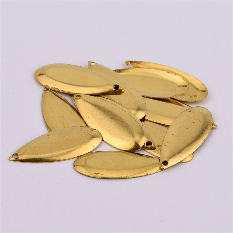 毛坯批发28*11mm单孔水滴耳环吊坠 环保纯铜配件 diy饰品材料