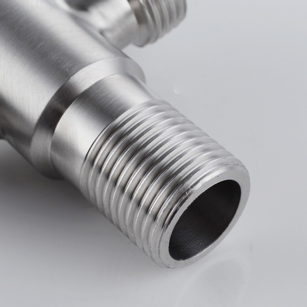 304不锈钢角阀 一进二出 八字阀三通止水阀门 加厚冷热通用三角阀