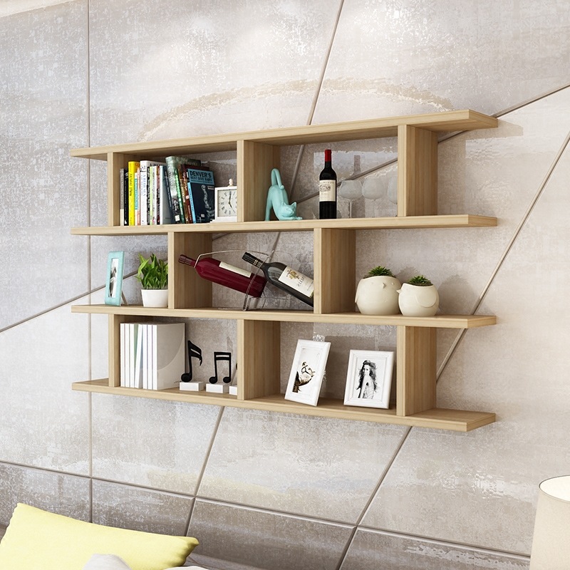 墙上置物架实木壁挂书架墙面客厅卧室挂墙装饰架墙壁隔板简约现代