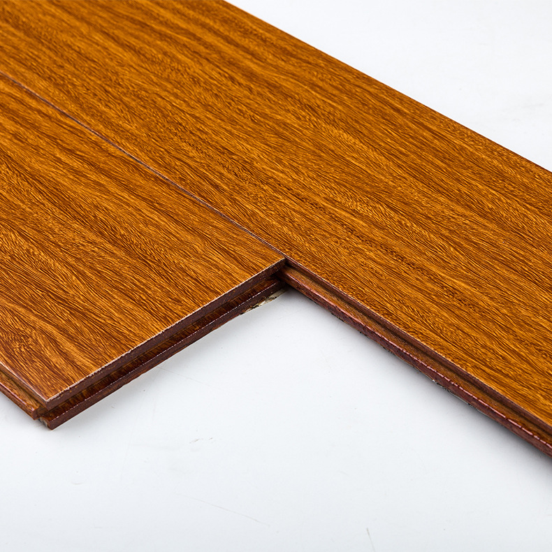 厂家直供龙凤檀二翅豆地板 耐磨防滑实木地板 平面印花实木地板