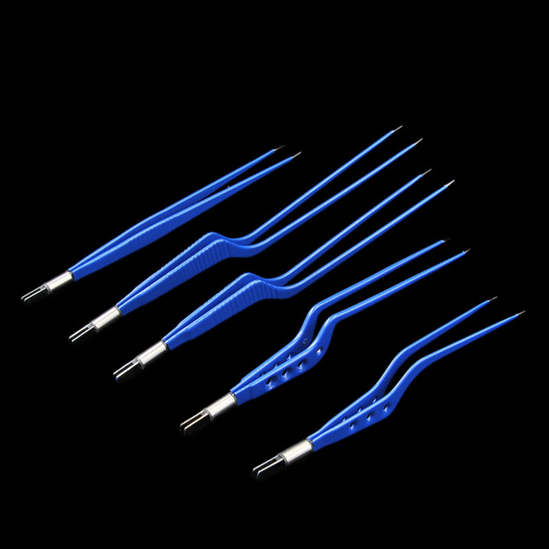 双极电凝镊子 直形直弯型双极电凝镊子 可高温消毒重复使用镊子