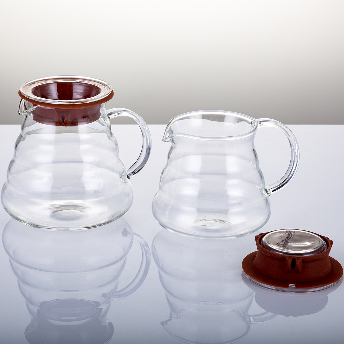 手冲咖啡壶 耐热手工高硼玻璃滴漏壶 云朵分享壶公道杯 煮咖啡壶