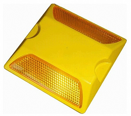 反光塑料道钉反光凸起路标道路安全交通减速道钉双面塑料道钉