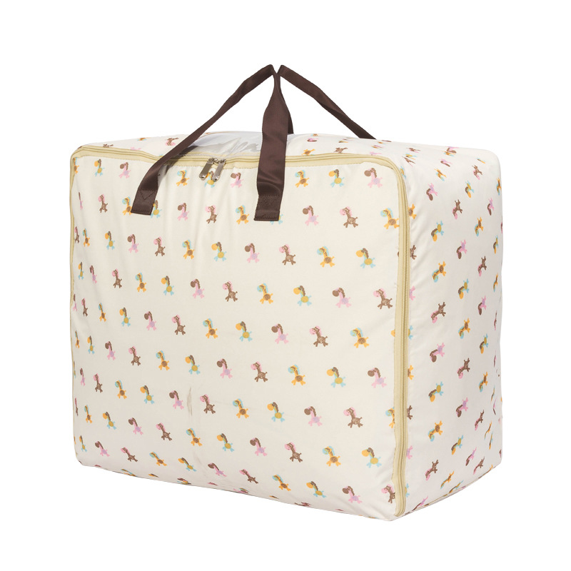 Oxford Cloth Moisture-Proof Coating Printed Quilt Storage Box Clothing Is Dustproof Soft Buggy Bag