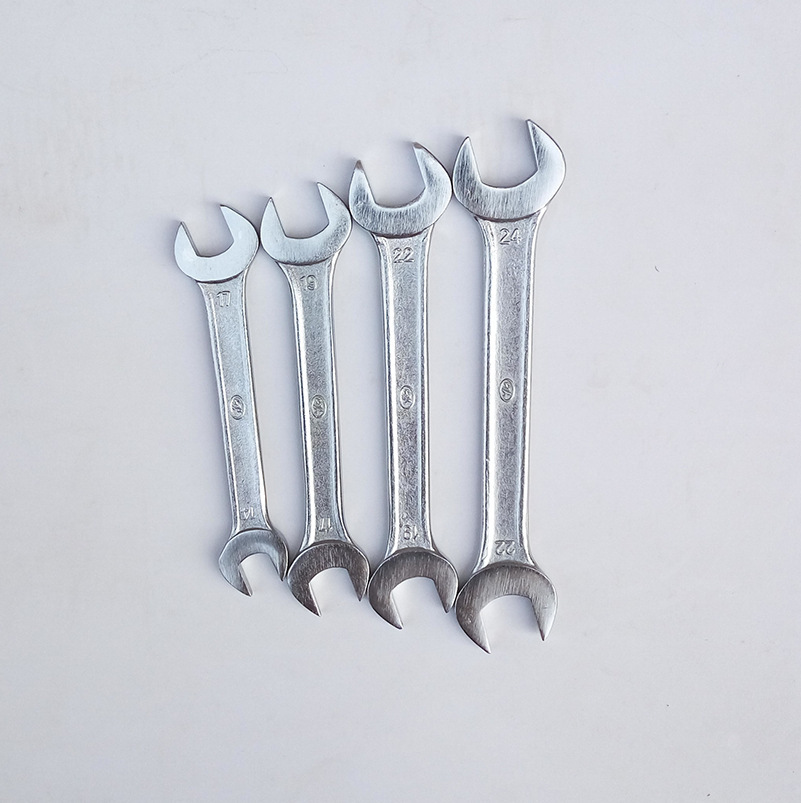 又工牌亚光双头呆板子叉口扳手汽车修理工具两用扳手临沂五金批发