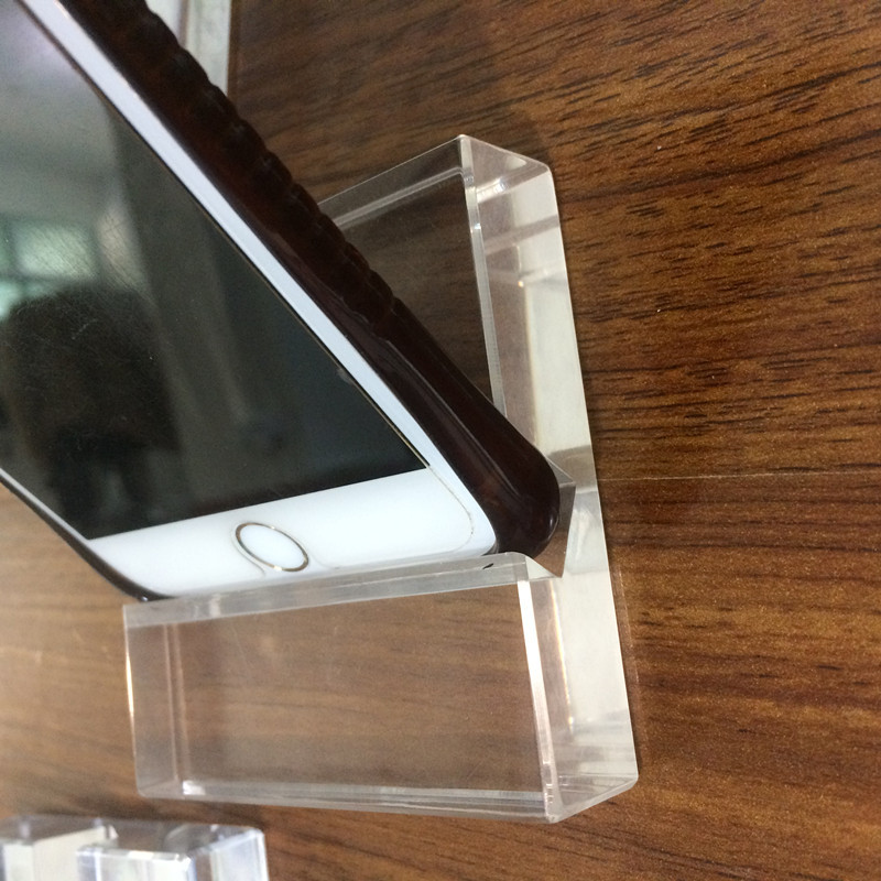 亚克力手机底托仿水晶底托通用大屏展示台底座手机追剧懒人支架