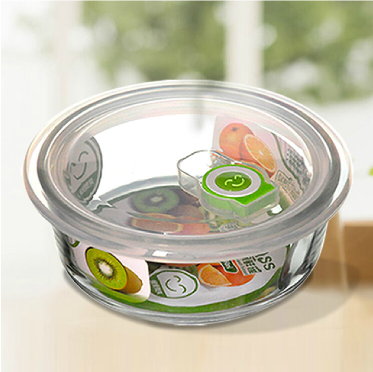 厂家直供圆形玻璃保鲜碗三件套带盖保鲜盒单只套装活动伴手礼品碗