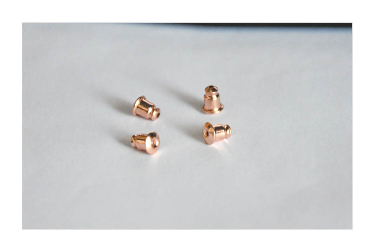 High Quality Copper Bullet Earplug Ear Stud Plug Gold Rose Gold White K Color Earrings Large Size Bullet Earplug