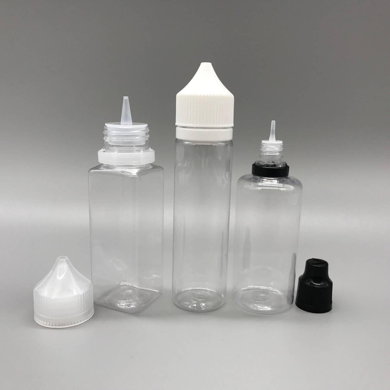 现货供应60mlpet大猩猩电子烟油瓶 防盗压旋盖一体烟油瓶批发