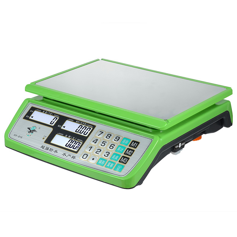 大红鹰电子防水秤30kg计价秤电子台秤水产秤蔬菜秤 精准称量