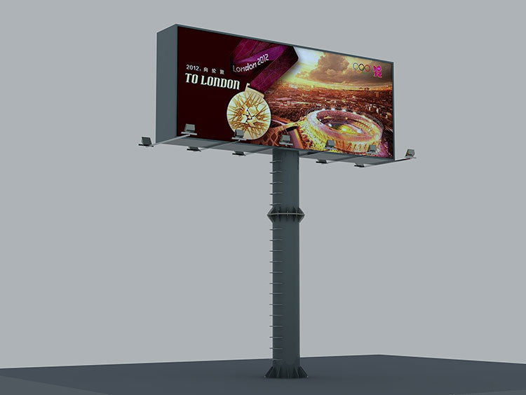 厂家直销太阳能大型立柱灯箱/高速路灯箱/高炮广告牌定制