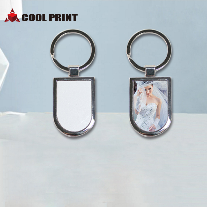 Heat Transfer Printing Metal Keychains DIY Nail Scissors Love Heart Bottle Opener Key Ring Ornaments Blank with Groove Patch