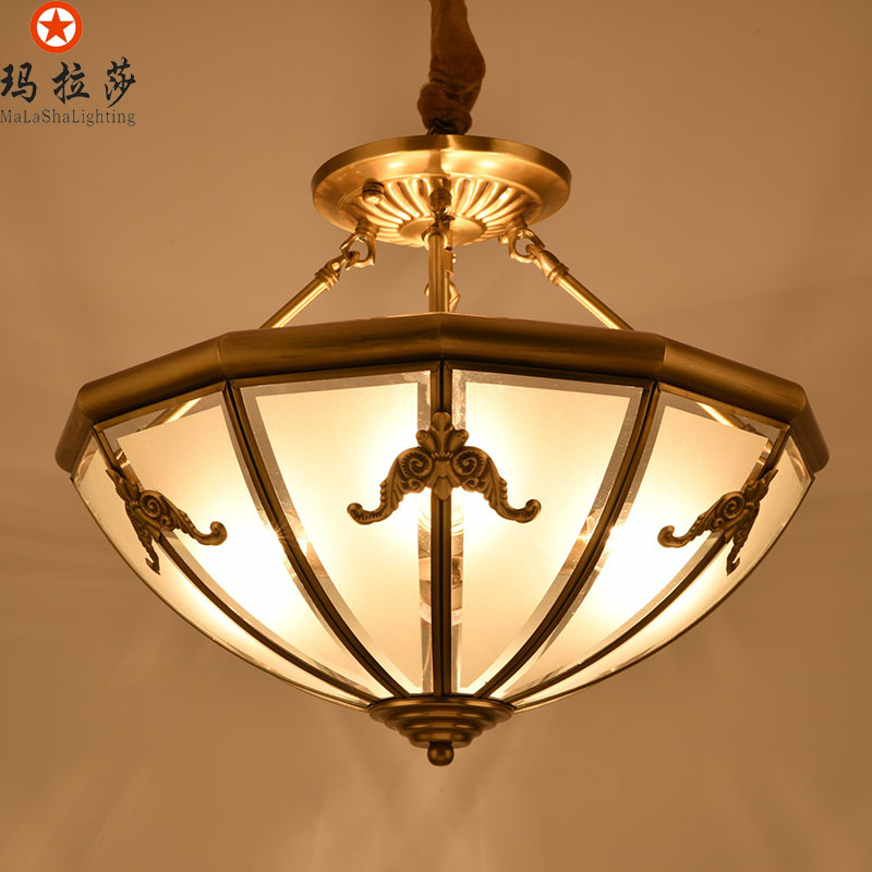 纯铜欧式吊灯客厅灯具灯饰 全铜灯餐厅灯 卧室灯美式书房灯6025