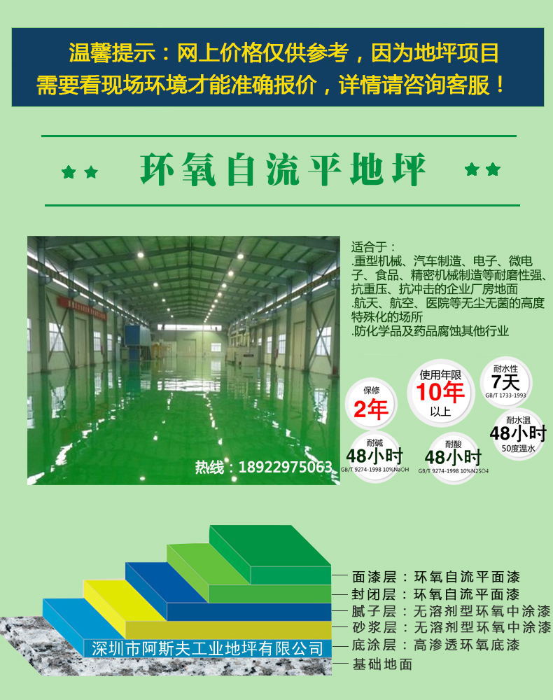 河南导静电环氧自流平地面 超耐磨环氧树脂地坪漆施工