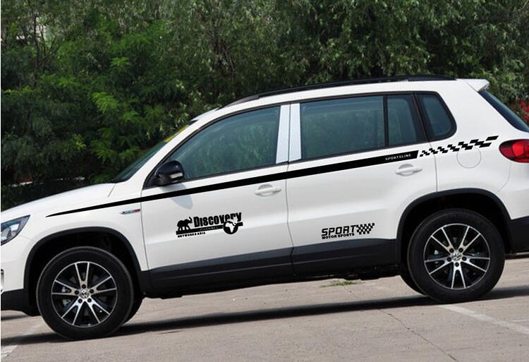 大众途观拉花车贴cr-v拉花贴纸车身彩条腰线全车贴 瑞风s3车身贴