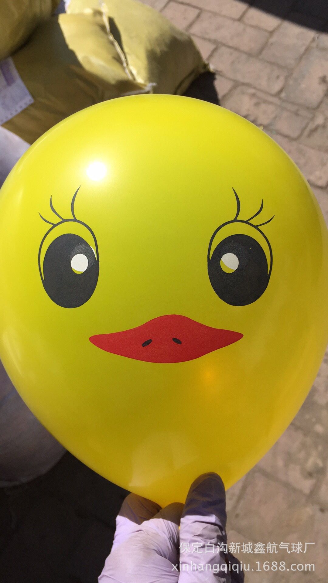 5克小鸭子气球彩色印动物圆形印花气球儿童玩具街卖气