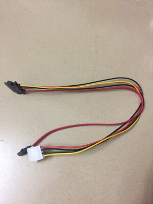 硬盘光驱一体数据线台式机电脑电源4针ide sata转接供电线7 15p线