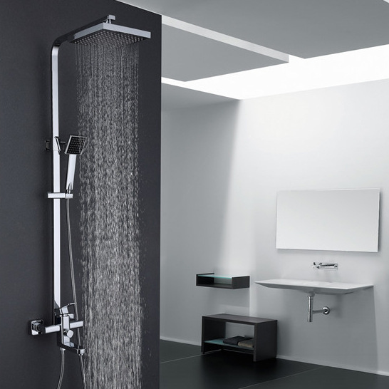 高端方体淋浴花洒套装花洒头手喷水龙头酒店设计工程厂家直销