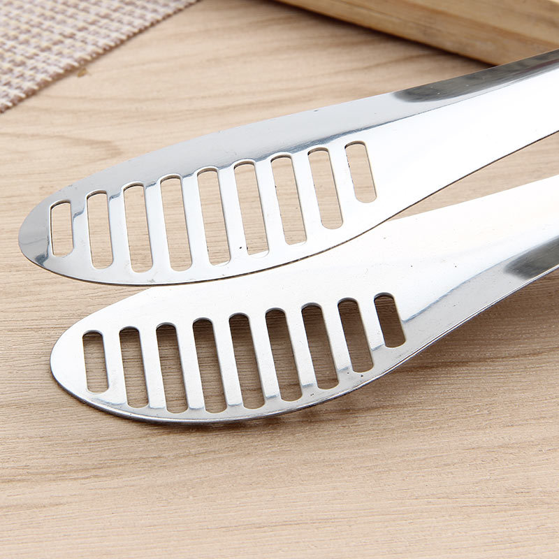 Stainless Steel Food Tong Barbecue Food Clip Bread Clip Fruit Clip Kitchen Restaurant Cooking Steak Tong Can Be Customized Logo