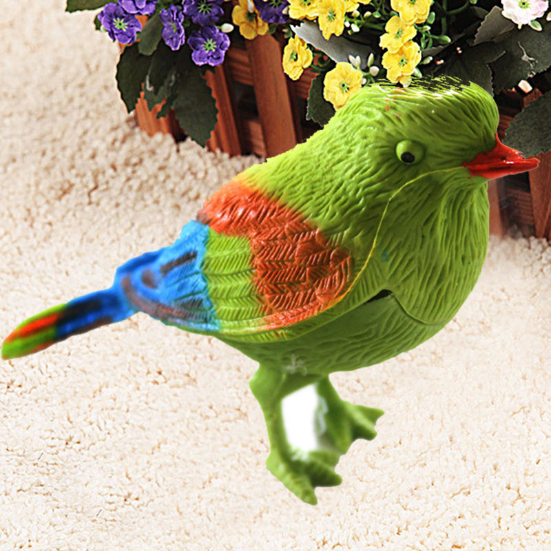 声控小鸟 会叫小鸟小鸟假鸟 装饰品 工艺玩具鸟搞笑玩具