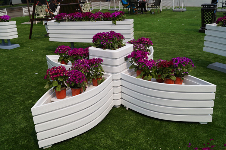 河南南阳厂家 pvc道路组合花箱 pvc微发泡板材花箱(不含底座)