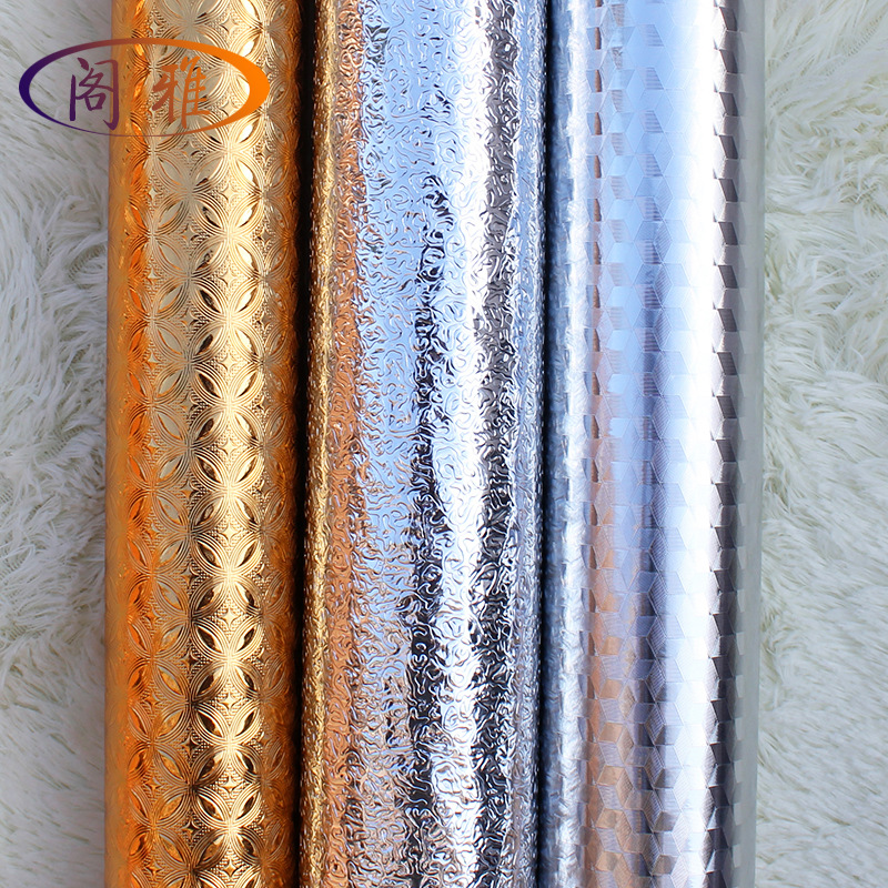 122cm防油自粘墙纸pvc防水橱柜铝箔纸厨房瓷砖灶台防油防潮锡纸