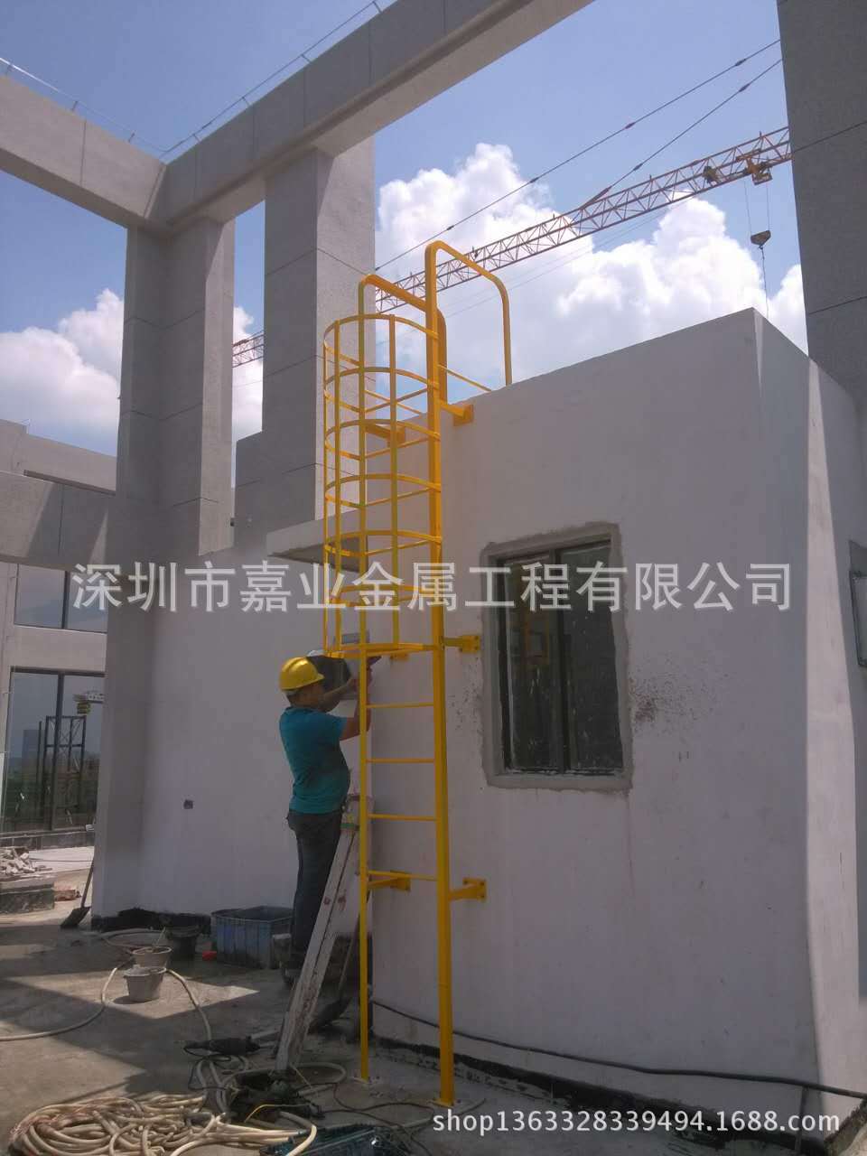 图集护笼钢爬梯15j401中南标室外墙屋面天面钢爬梯消防水池爬梯