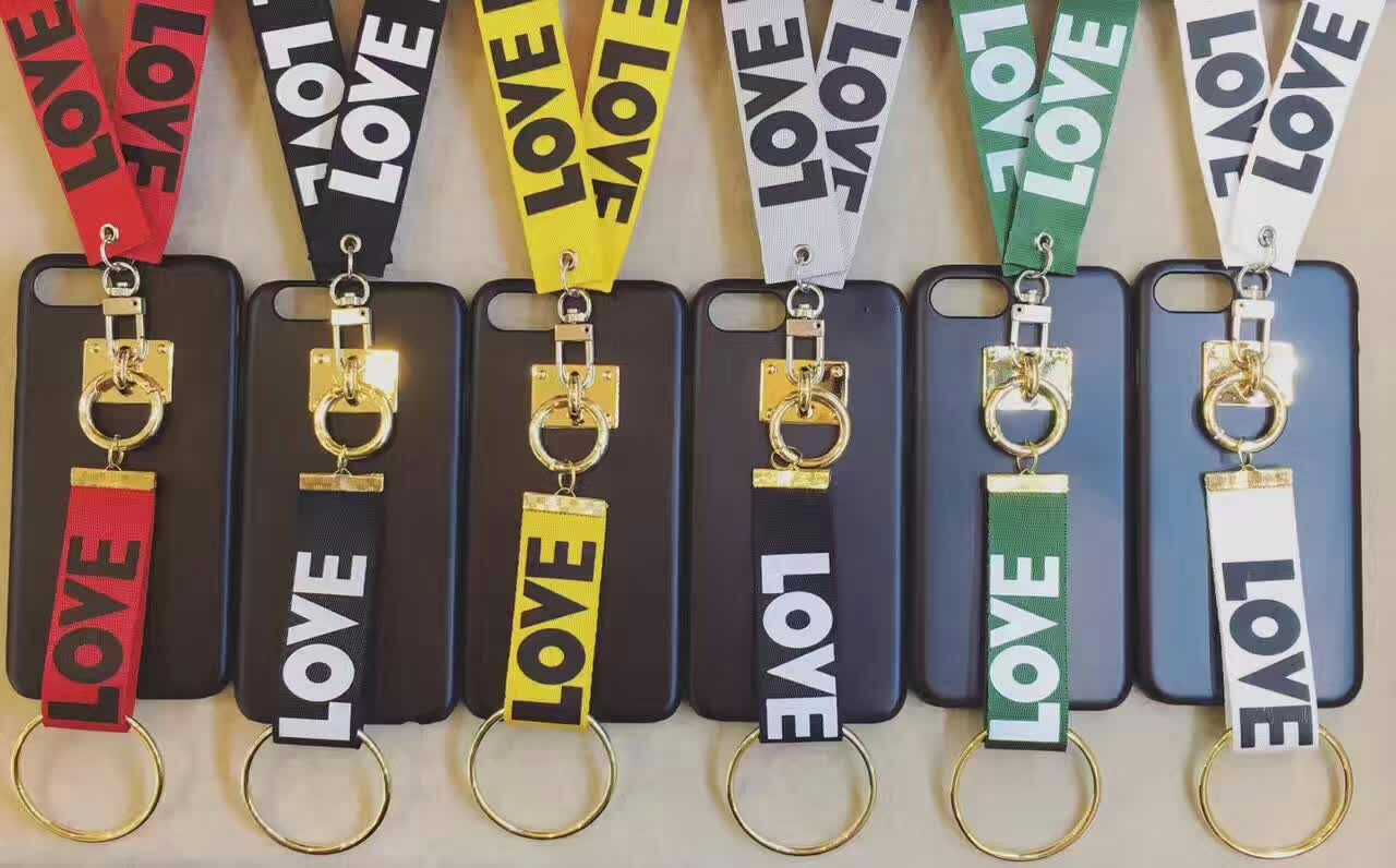 韩风挂绳字母带子 苹果6手机壳iphone7/6s/plus创意个性潮男女款8