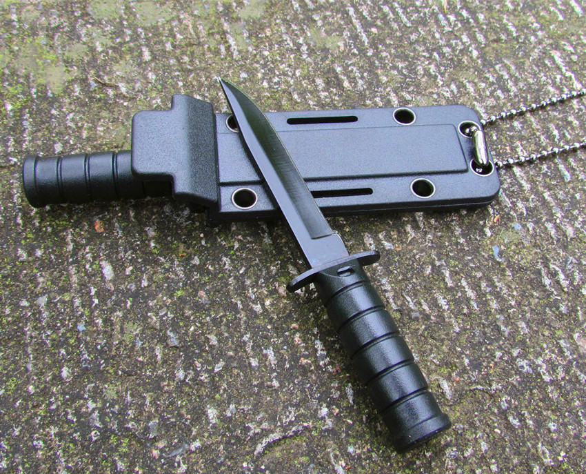 迷你小直刀彩色项链刀开信刀水果刀 链子刀野营求生刀不锈钢小刀