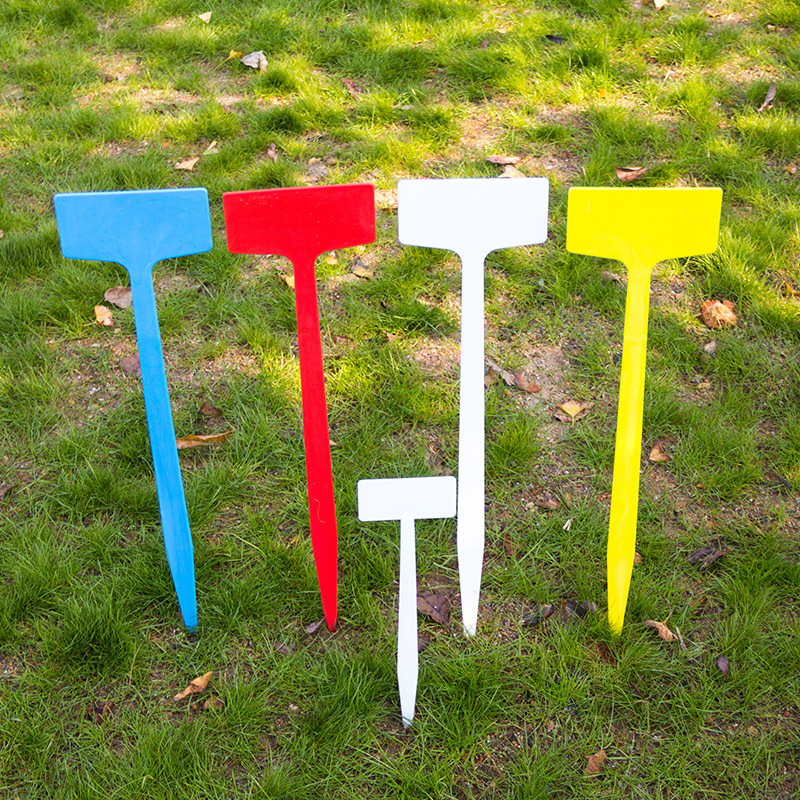 立体直面插地牌园艺标签塑料标识牌指示牌地插牌 一体式36cm多色