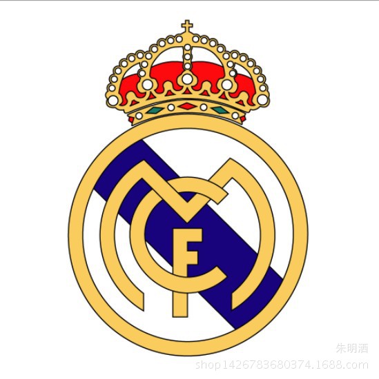 西甲皇家马德里足球俱乐部标志车贴pvg不干胶皇马队标贴纸