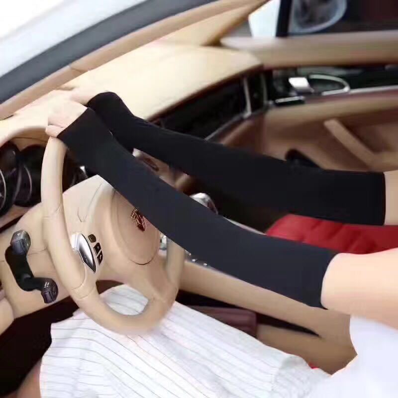 春夏新品 跑男户外骑行冰袖开车防晒袖套 冰丝长款手套女夏臂套袖