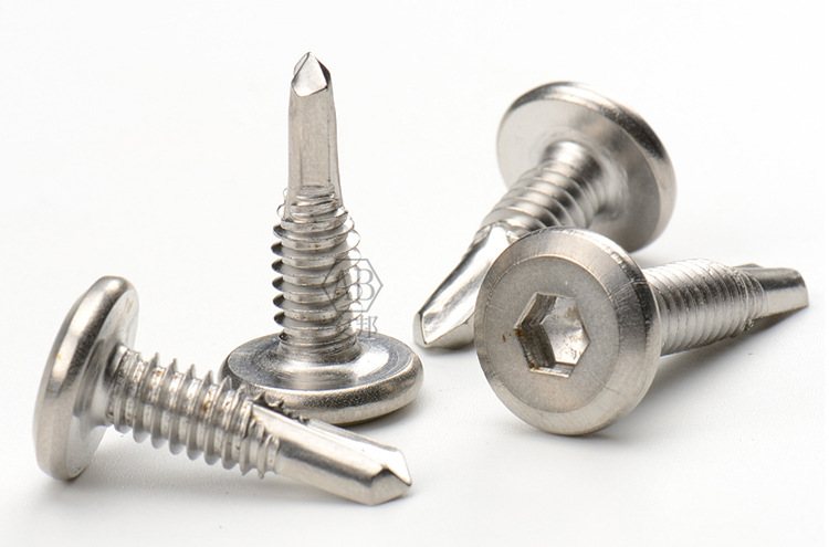 410不锈钢平头内六角钻尾自攻自钻燕尾螺钉护栏专用螺丝m5.5 m6.