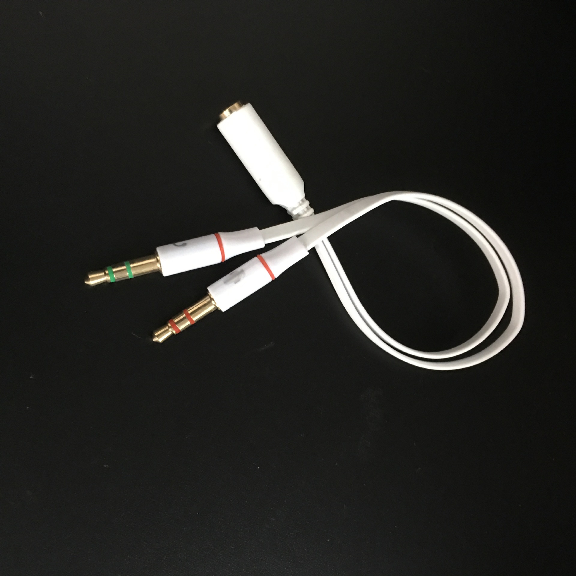 5mm一分二音频线单孔电脑耳麦耳机转接头3.5母转双3.5公分线器